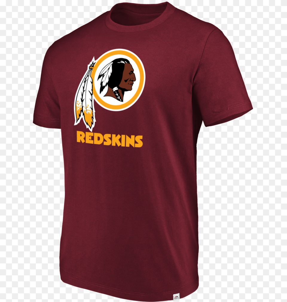 Washington Redskins Majestic Men39s Burgundy Flex Logo Washington Redskins, Maroon, Clothing, T-shirt, Shirt Free Transparent Png