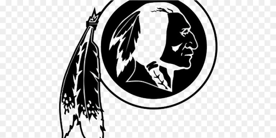 Washington Redskins Transparent Images Redskins Logo Black And White, Stencil, Photography, Art, Text Png