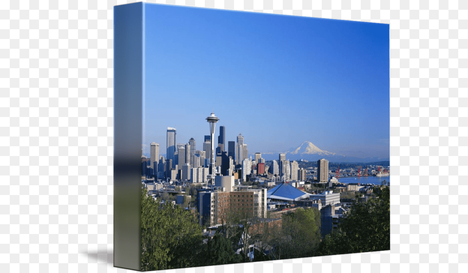 Washington Seattle Skyline With Space Seattle, City, Urban, Architecture, Building Free Png