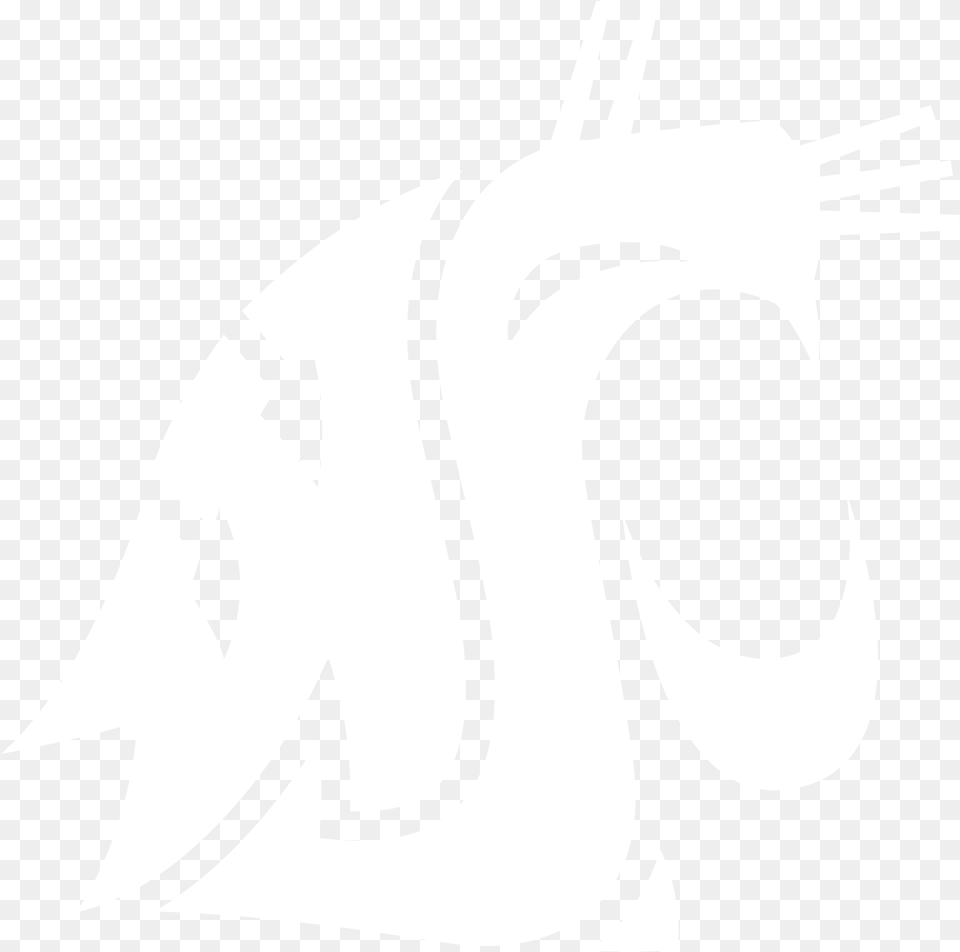 Washington State Cougars Logo Black And White Samsung Logo White, Stencil, Text Png Image