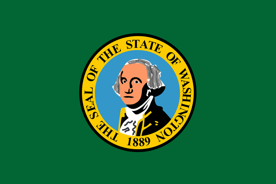 Washington State Flag Clipart, Badge, Logo, Symbol, Baby Free Png Download