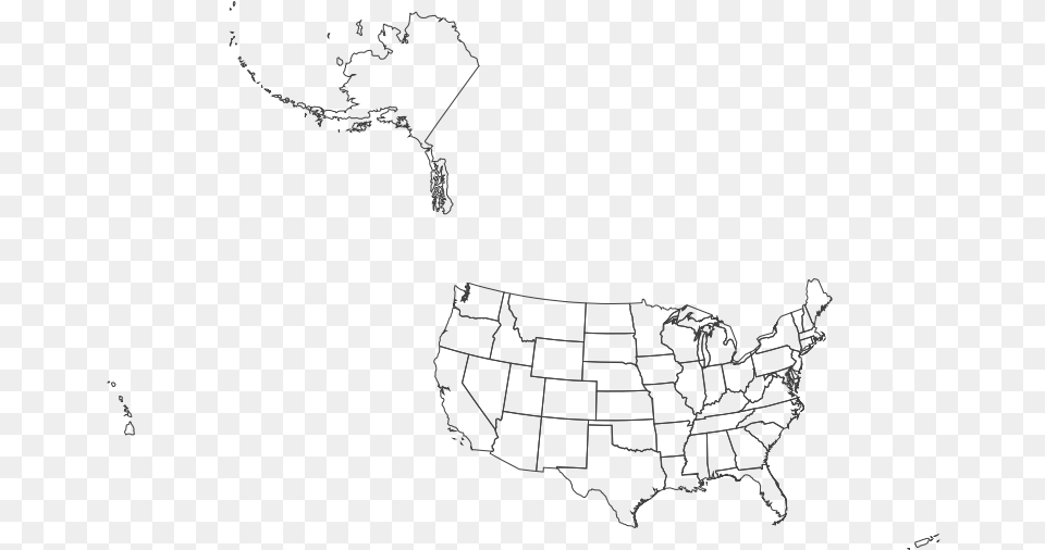 Washington State Outline United States Map Small, Stencil, Art, Blackboard Free Png Download
