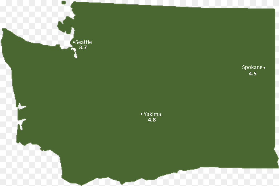 Washington Sun Light Hours Map Sunshine Hours Washington State Map, Chart, Plot, Outdoors, Land Free Transparent Png