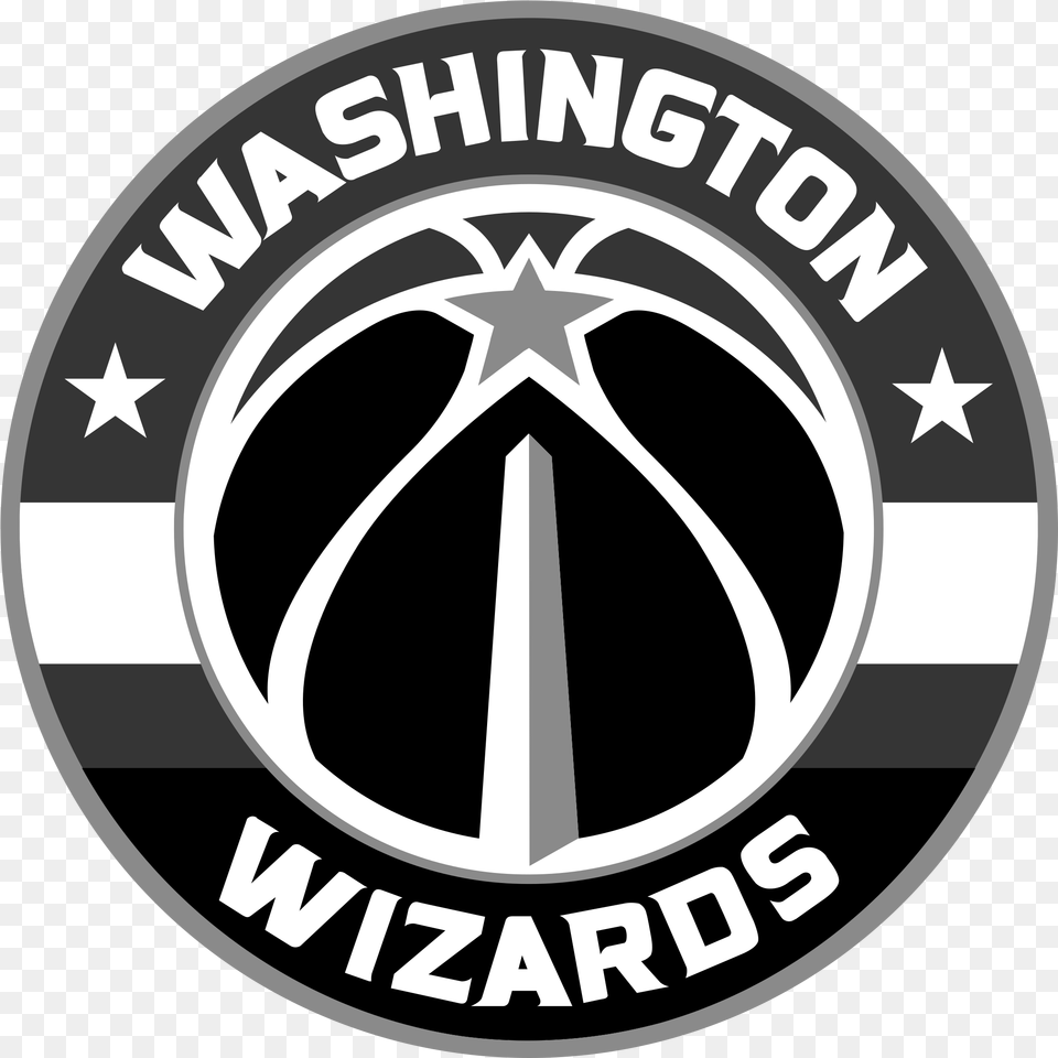 Washington Wizards Logo Black And White Washington Wizards Logo, Emblem, Symbol, Disk Free Transparent Png