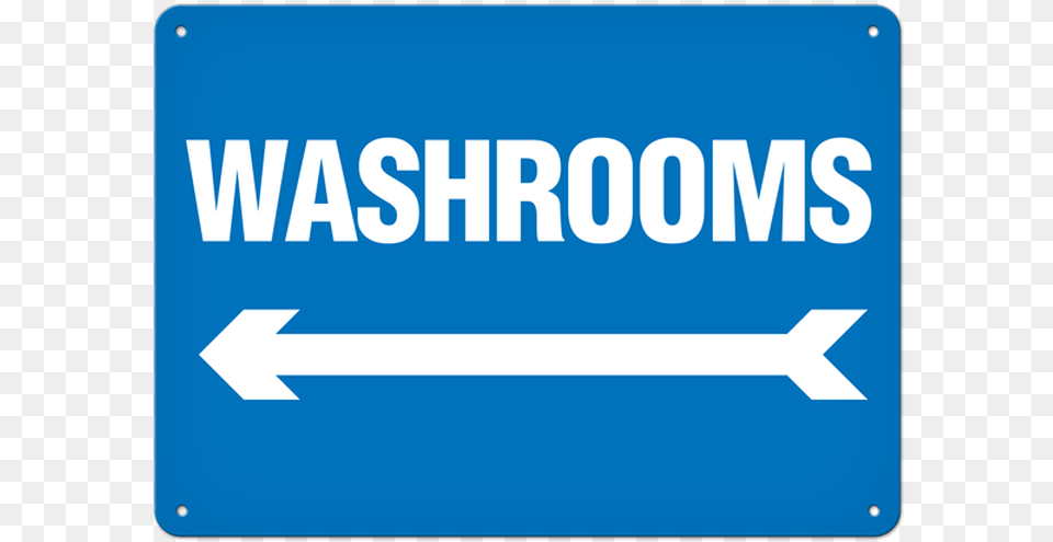 Washrooms Sign With Arrow, Symbol, Road Sign, Car, Transportation Free Transparent Png