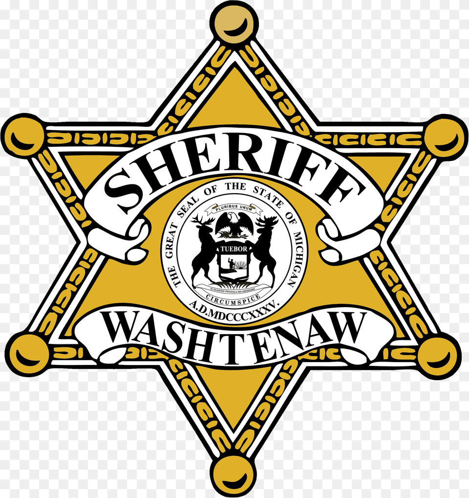 Washtenaw County Sheriff Office Logo Washtenaw Sheriff Star Logo, Badge, Symbol, Device, Grass Free Png Download