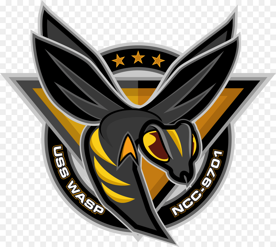 Wasp Logo Art By B Krause Bee Star Trek Uss Wasp, Emblem, Symbol, Animal, Insect Png Image