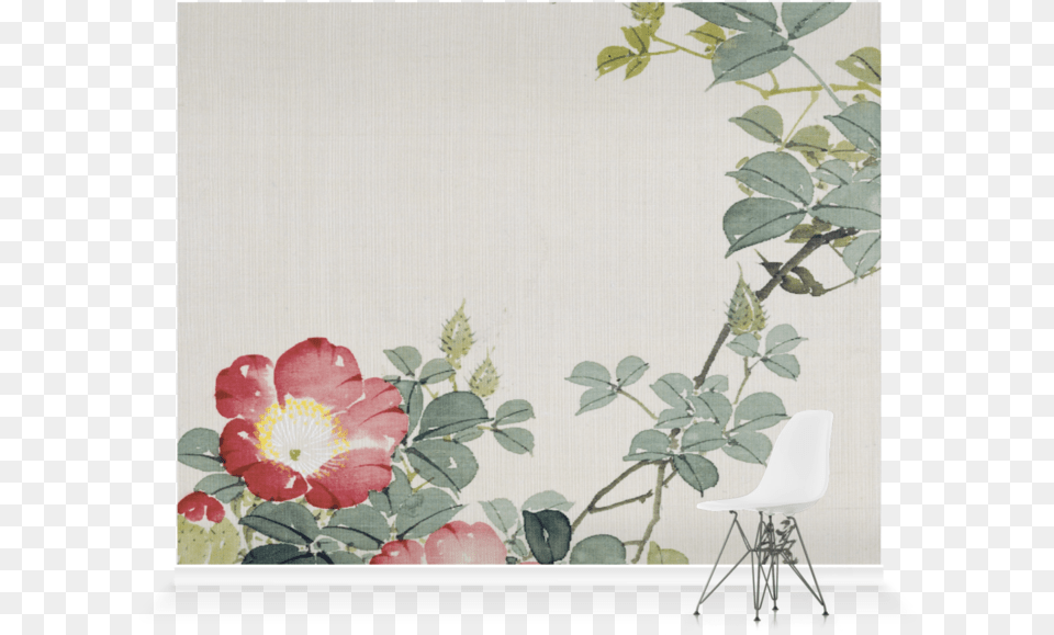 Wasp Red Flower U0026 Foliageu0027 Wallpaper Mural Surfaceview Rosa Canina, Anemone, Plant, Chair, Furniture Png