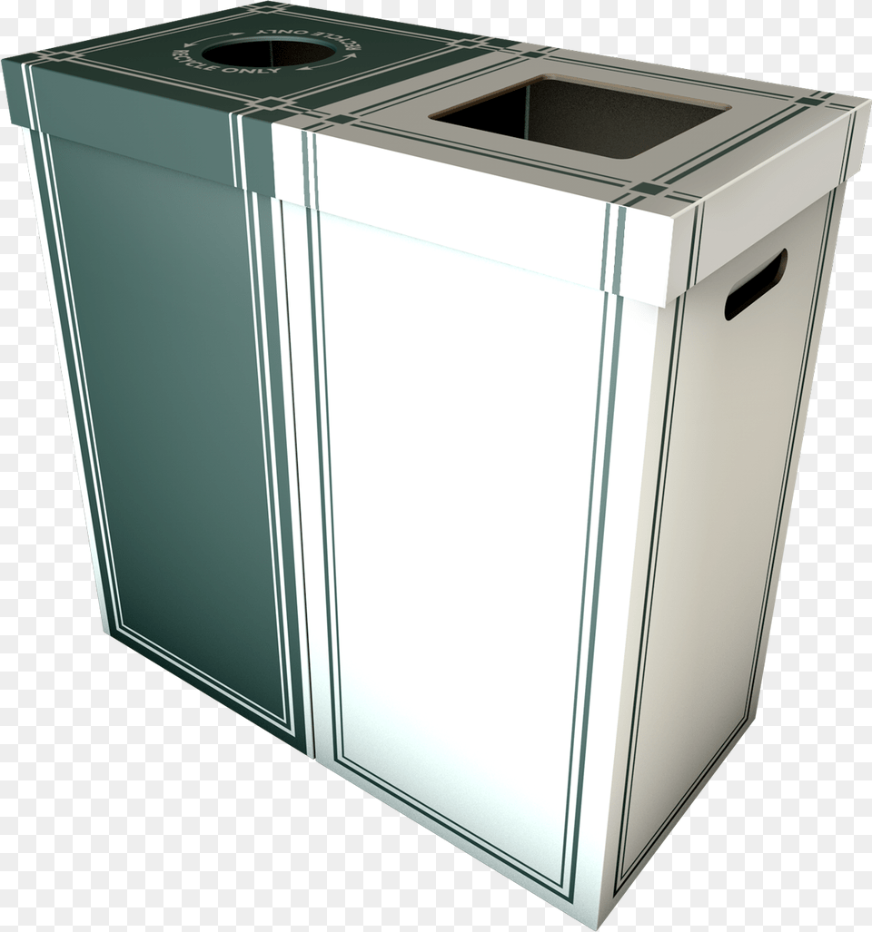 Waste And Recycling Double Lid Station Recycling Bin, Tin, Can, Trash Can, Mailbox Free Png