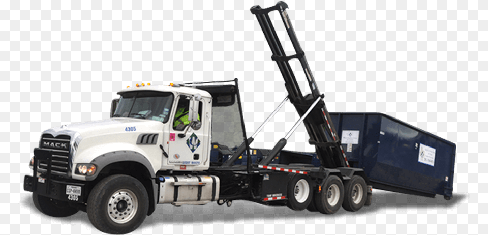 Waste Connections Truck Placing A Roll Off Dumpster Roll Off Truck Vector, Trailer Truck, Transportation, Vehicle, Machine Png Image