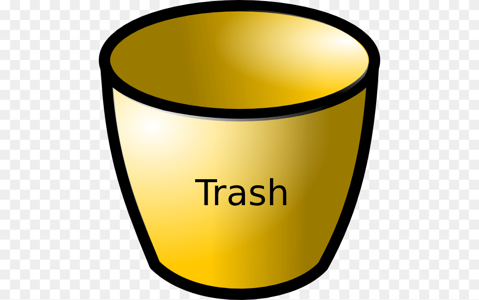 Waste Container, Gold, Cup, Glass, Bowl Free Png Download