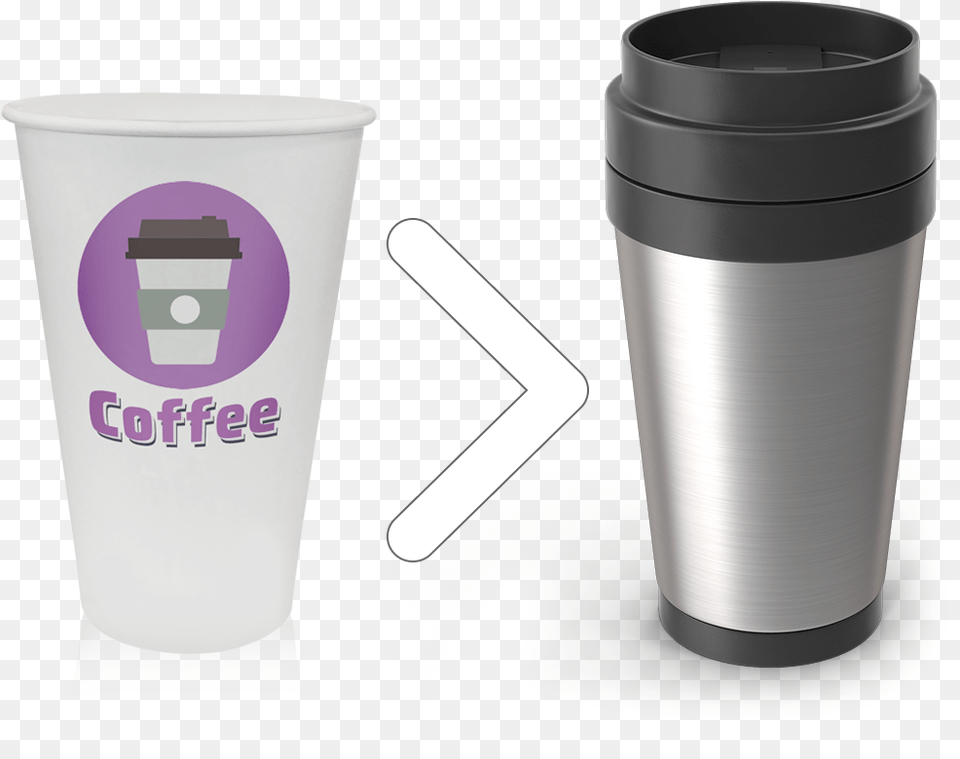 Waste Less Waste, Bottle, Shaker, Cup, Disposable Cup Png Image