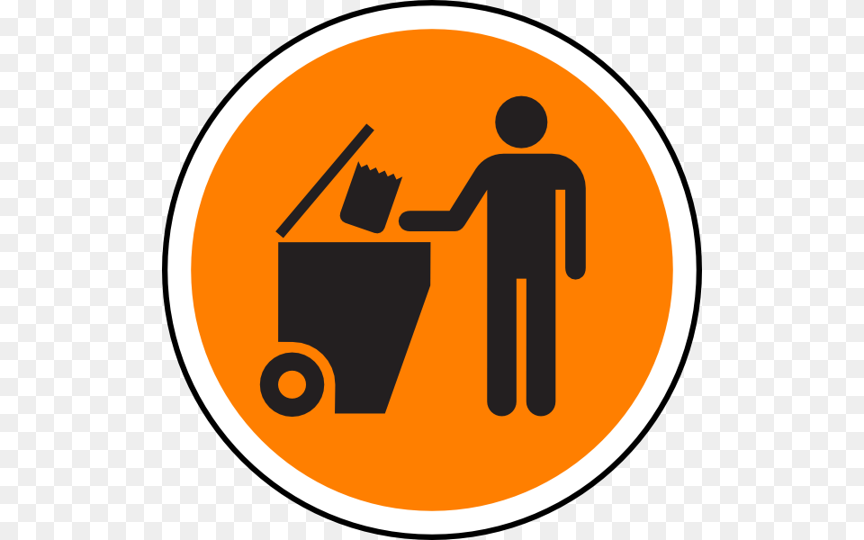 Waste Sign Clip Art, Symbol, Cleaning, Person, Ammunition Free Png Download