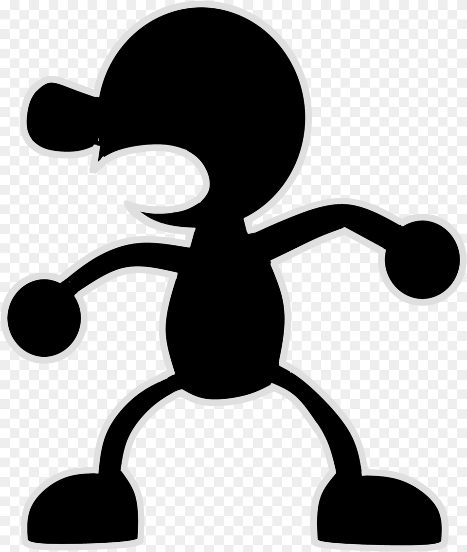 Watch Clipart Mr Game Mr Game And Watch, Silhouette, Stencil Free Png