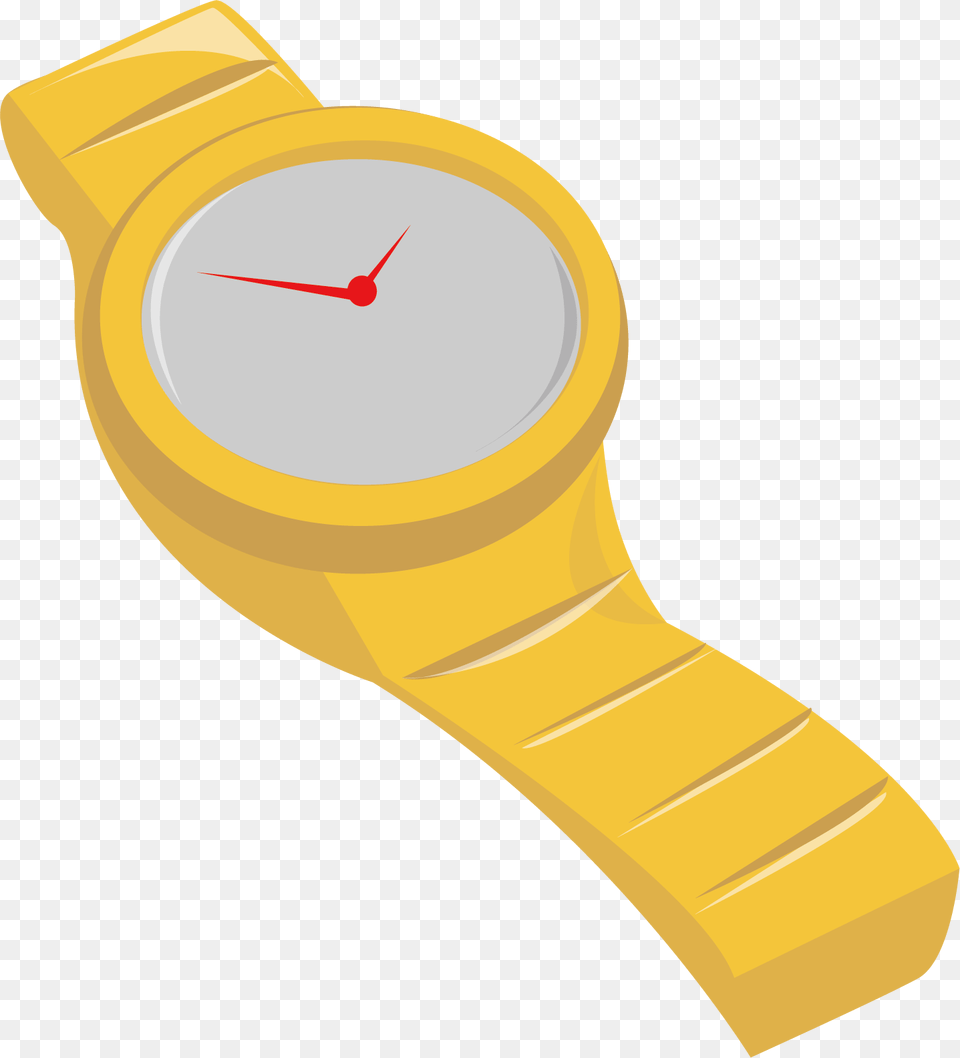Watch Clipart Vector Yellow Watch Clipart, Arm, Body Part, Person, Wristwatch Free Transparent Png