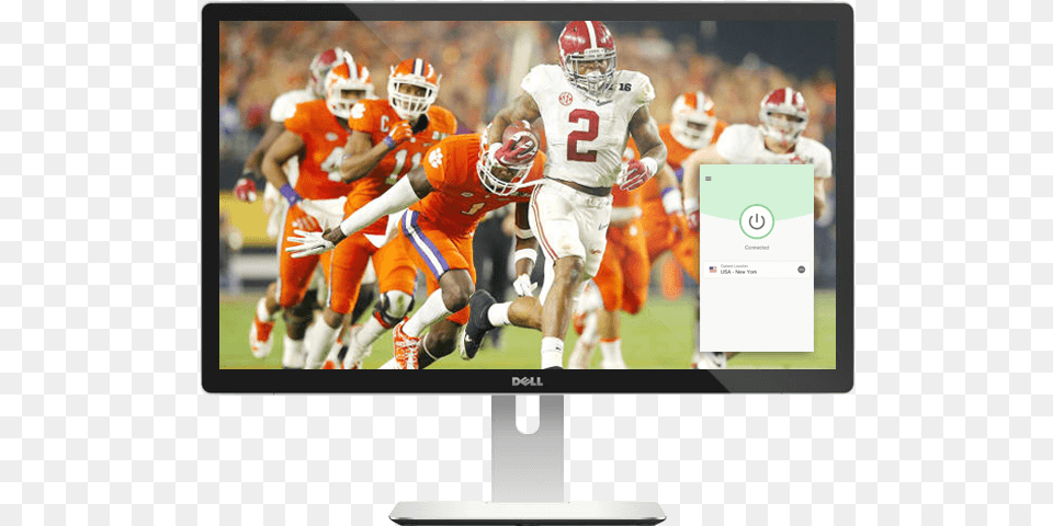 Watch College Football On Any Device With A Vpn Computer Monitor, Tv, Screen, Computer Hardware, Electronics Png Image