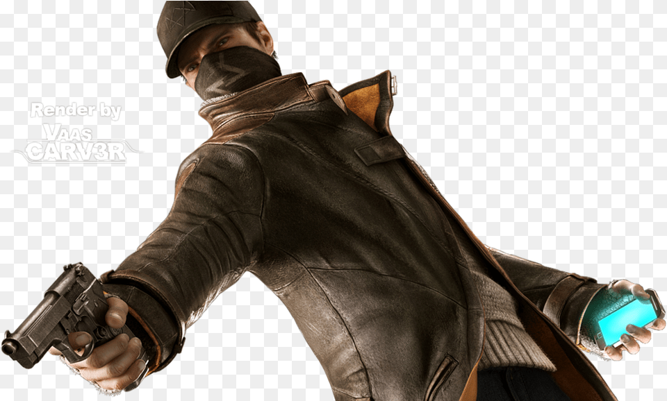 Watch Dogs Clipart Watch Dogs One Main Character, Weapon, Jacket, Handgun, Gun Free Png