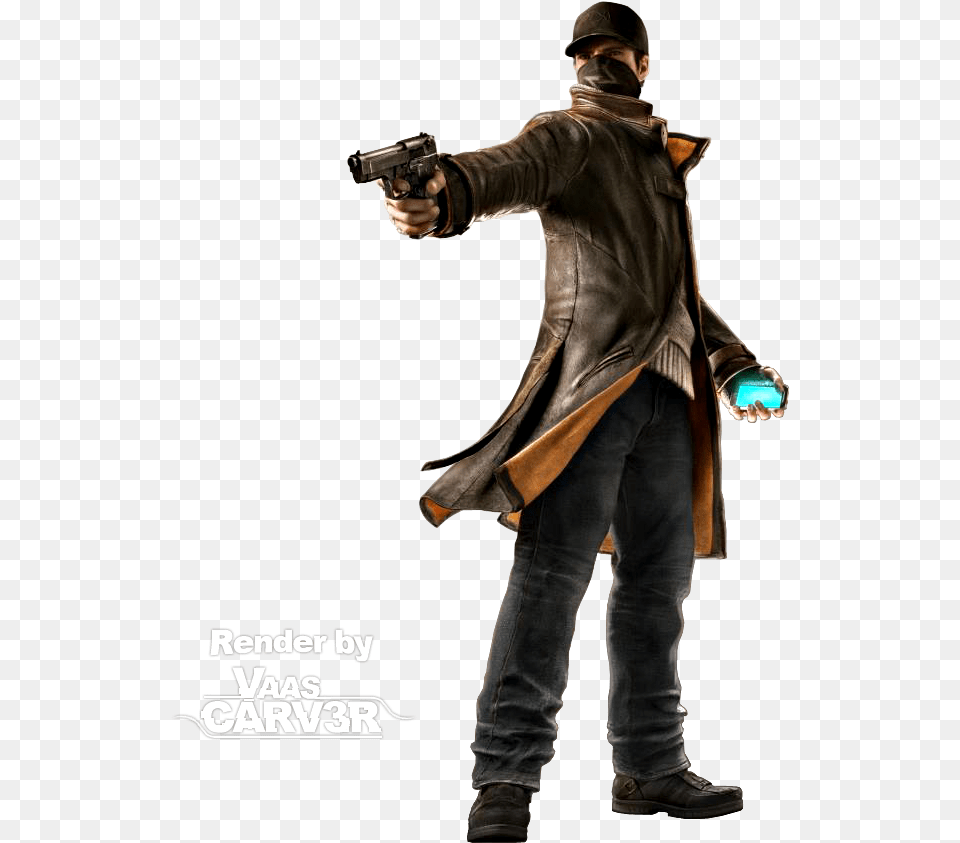 Watch Dogs Picture Watch Dogs Aiden Pearce Outfits Cosplay Costume, Weapon, Handgun, Gun, Firearm Free Png