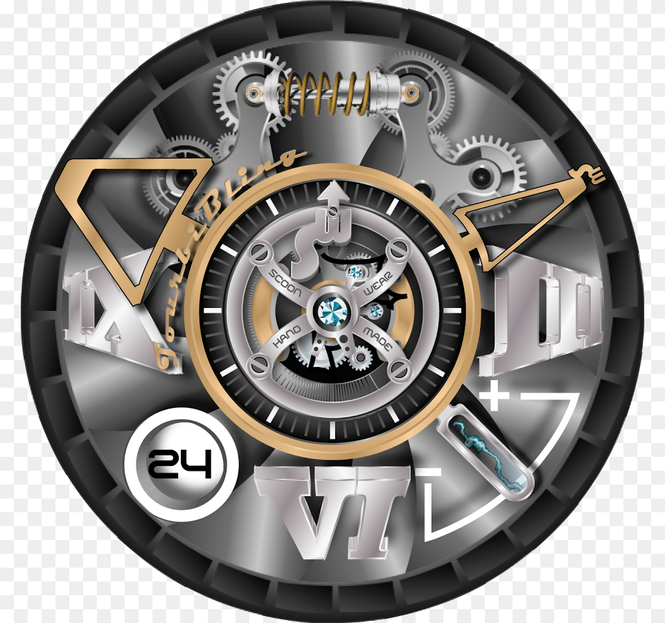 Watch Face Tourbibling Xtreme App Ranking And Store Watches With Transparent Face, Wristwatch, Spiral, Rotor, Person Png Image