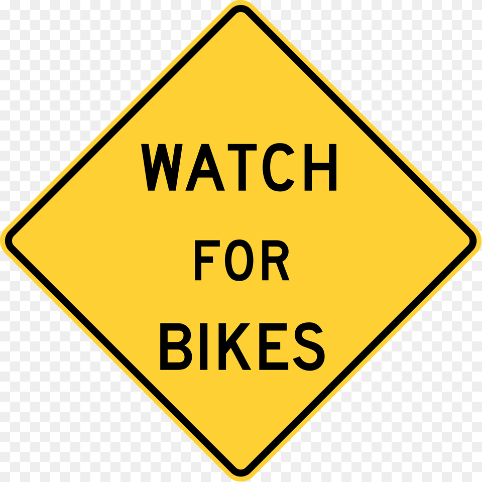 Watch For Bikes Maryland Clipart, Sign, Symbol, Road Sign Png Image