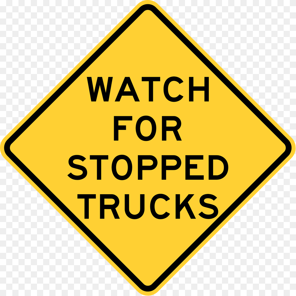 Watch For Stopped Trucks Illinois Clipart, Sign, Symbol, Road Sign Free Transparent Png
