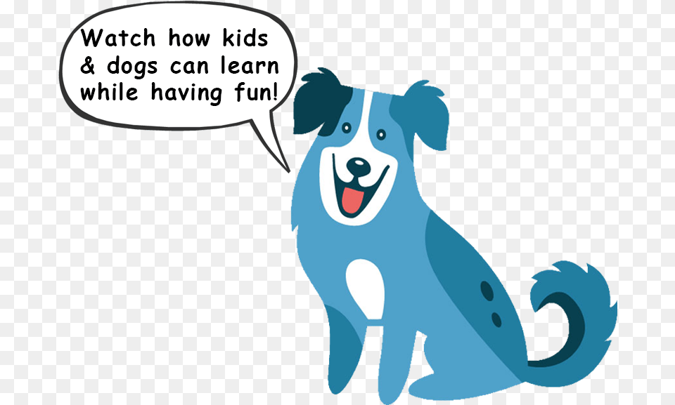 Watch How Kids And Dogs Can Learn While Having Fun1 Cartoon Sitting Dog, Book, Comics, Publication, Animal Free Png Download