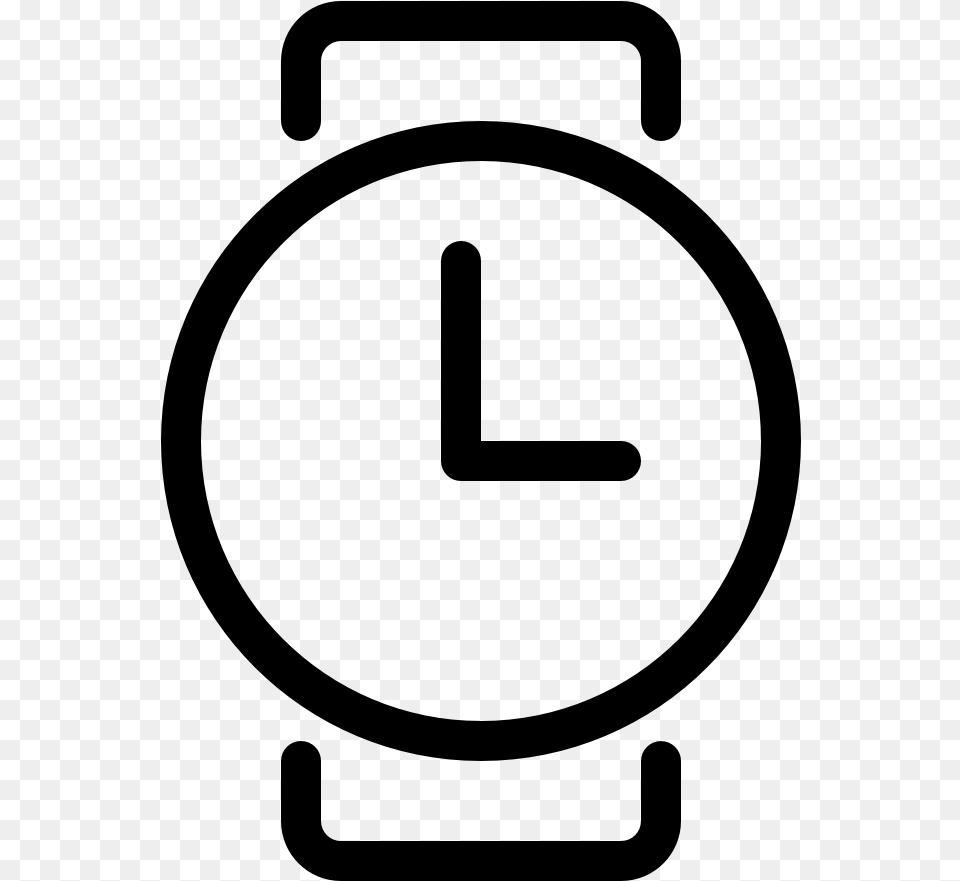 Watch Icon, Gray Free Png