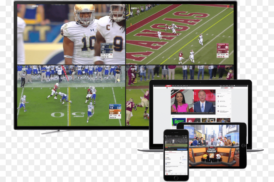 Watch Multiple Games On Tv, Computer Hardware, Monitor, Electronics, People Free Png Download