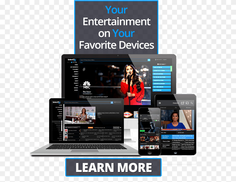 Watch Selecttv On Multiple Devices, Computer, Pc, Electronics, Laptop Png