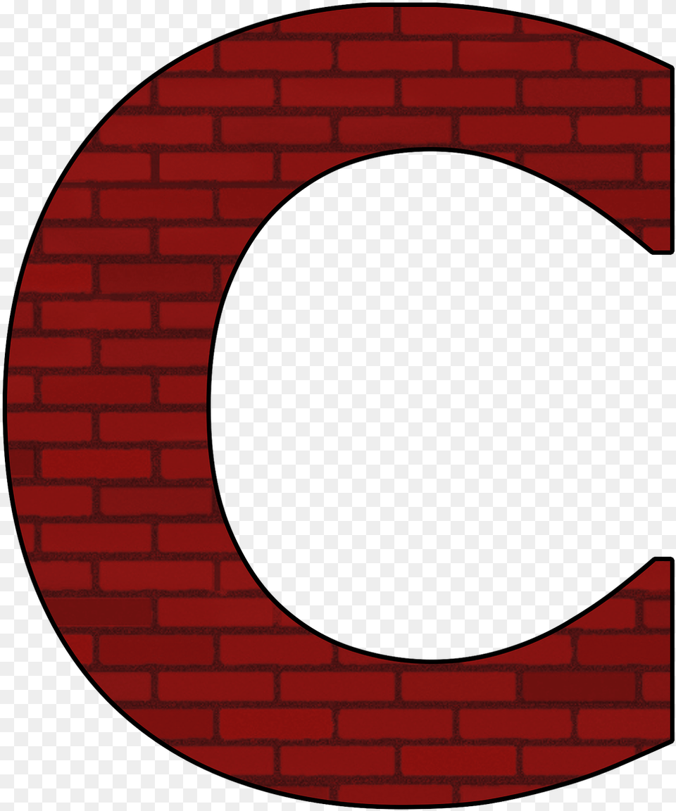 Watch The Video Letter C Transparent Clipart Full Size Black Circle, Brick, Architecture, Building, Wall Free Png