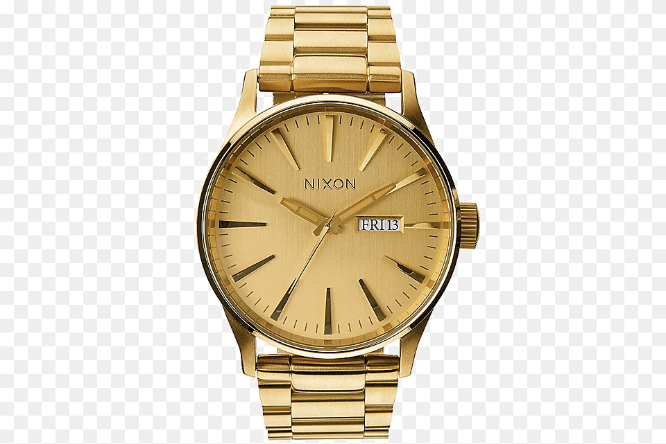 Watch Transparent Background Nixon Mens Sentry Ss Watch All Gold, Arm, Body Part, Person, Wristwatch Png