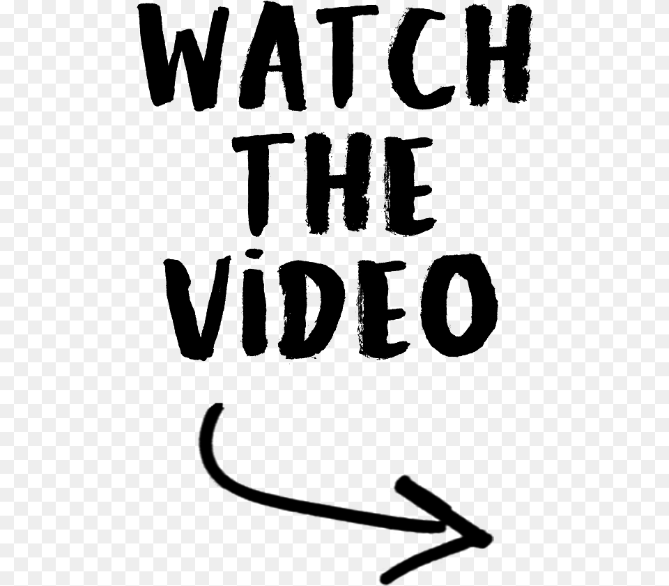 Watch Video 2 Calligraphy, Gray Png