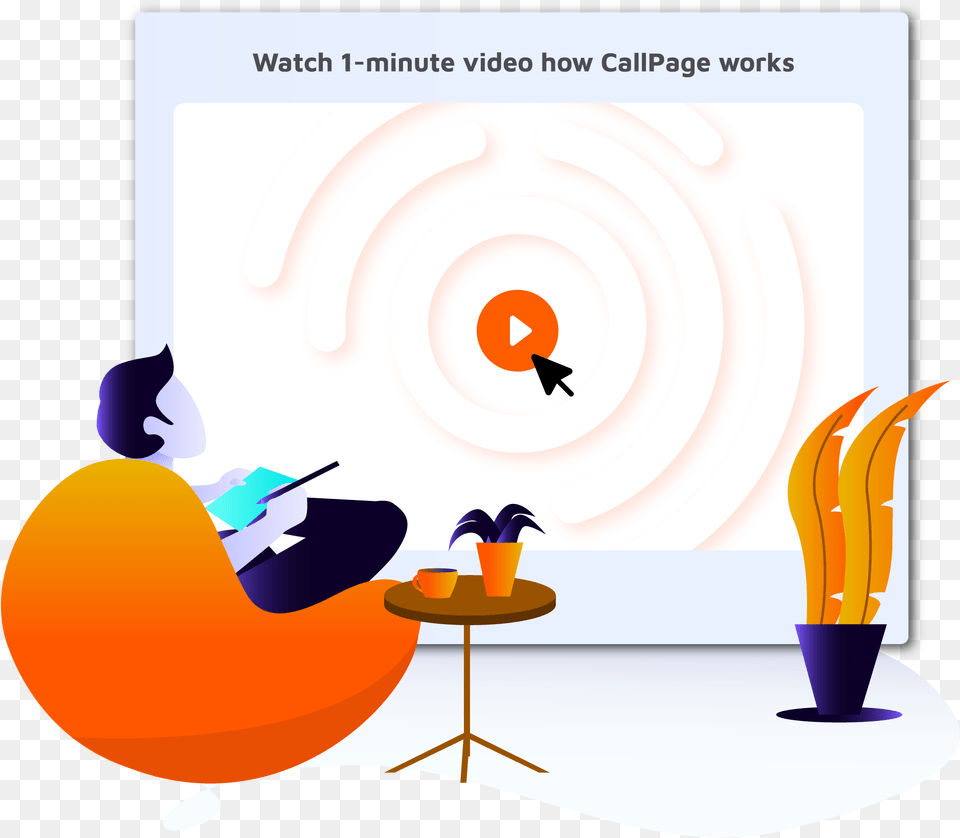 Watch Video Illustration, People, Person, Art, Graphics Png Image