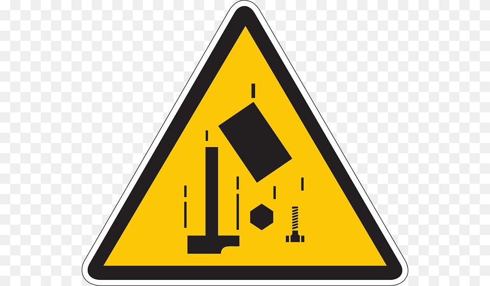 Watch Your Head Safety Sign Dangers Du Courant Lectrique, Symbol, Road Sign Free Png