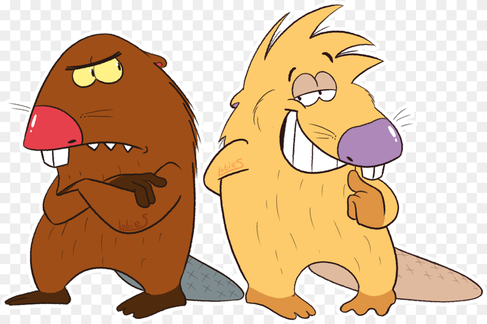 Watched Angry Beavers With A Friend For The First Time Cartoon, Baby, Person, Animal, Mammal Png Image