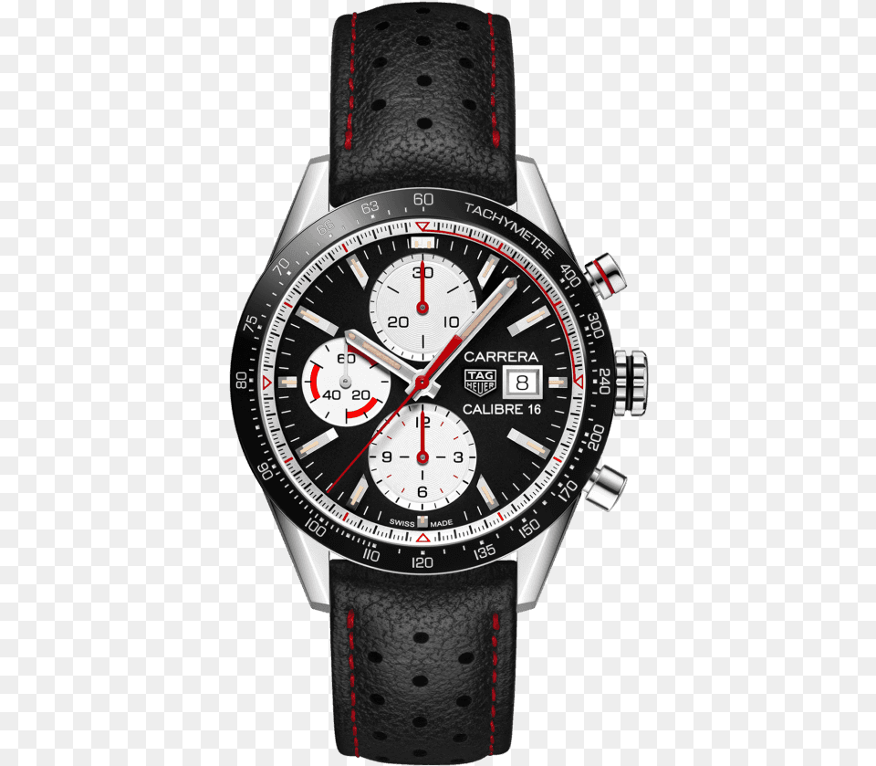 Watches Cv201ap Fc6429 Tag Heuer Tag Heuer Carrera Calibre 16 Leather, Arm, Body Part, Person, Wristwatch Free Png Download