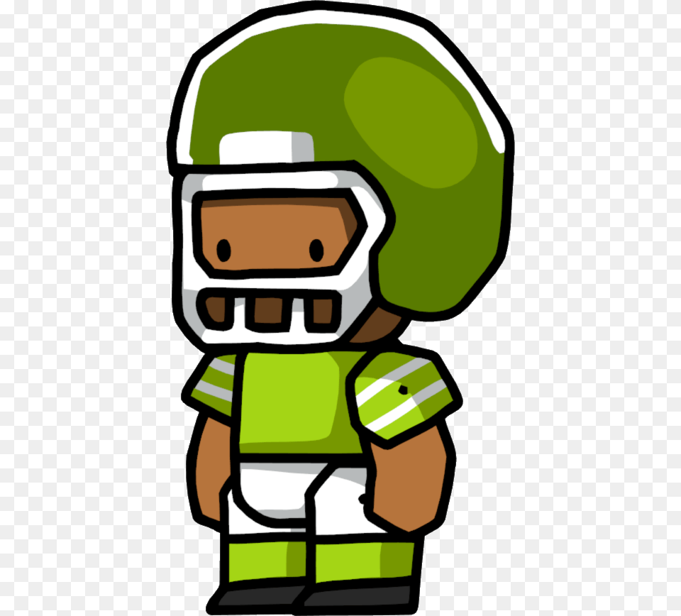 Watching Football On Tv Clipart Scribblenauts Sports Player, Helmet, American Football, Person, Playing American Football Png