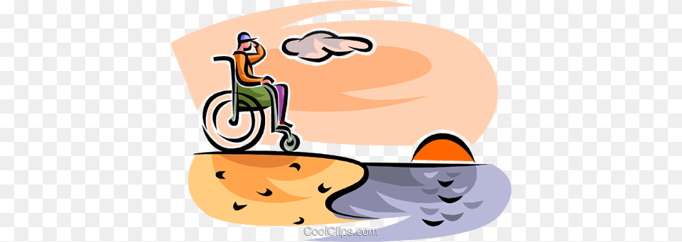 Watching The Sunset Royalty Vector Clip Art Illustration, Motorcycle, Transportation, Vehicle, Person Free Transparent Png