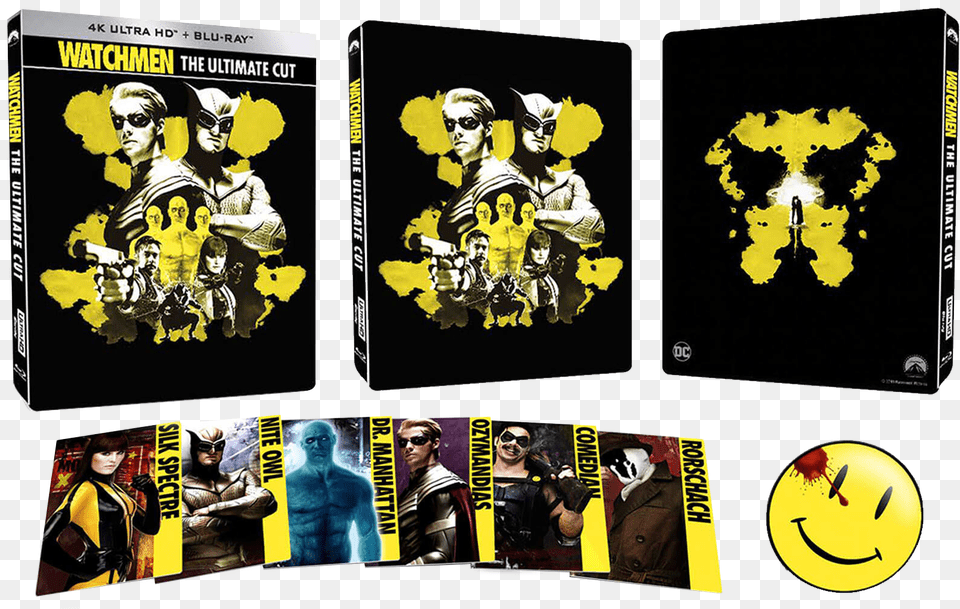 Watchmen Ultimate Cut 4k, Publication, Book, Adult, Person Png Image