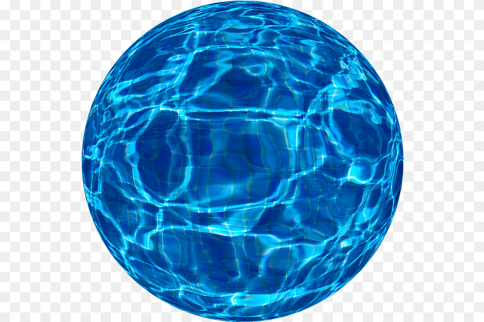 Water Ball Deco Blue Mirroring Bluish Esfera De Agua, Sphere Free Png