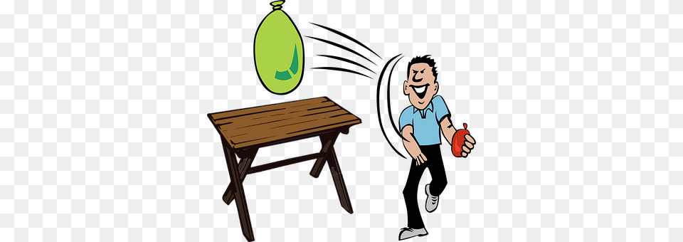 Water Balloon Person, Furniture, Table, Face Png Image