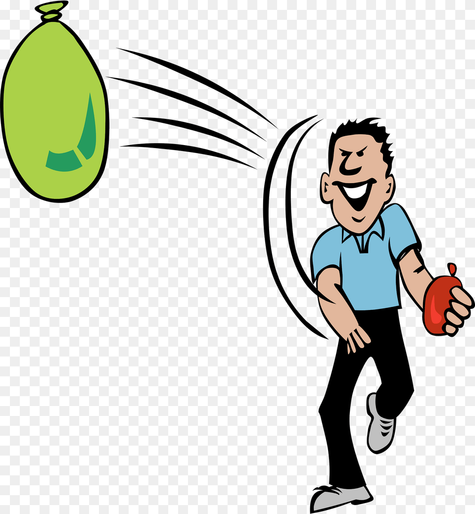 Water Balloon Clipart, Person, Cartoon, Clothing, Footwear Png