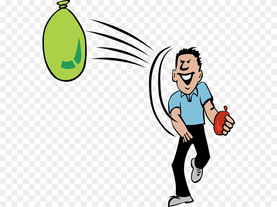 Water Balloon Throwing Activities Water People Threw Clipart, Baby, Person, Face, Head Free Transparent Png