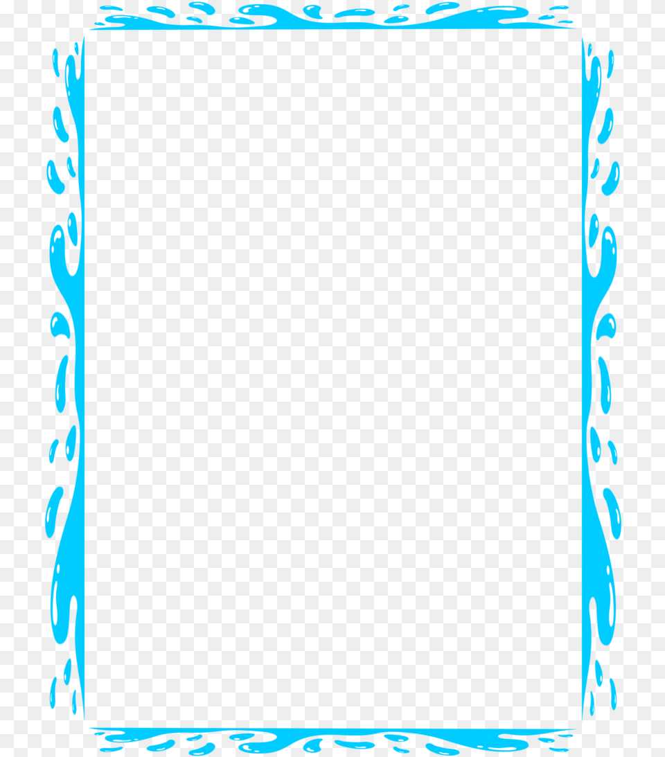 Water Border Clipart Blue, Art, Electronics, Screen Png Image