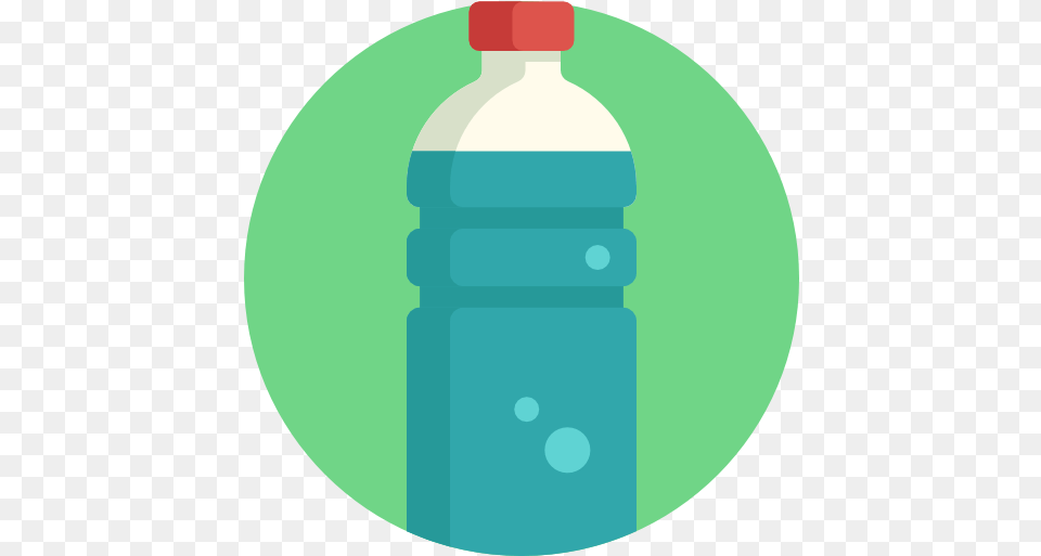 Water Bottle Food Icons Circle, Water Bottle, Plastic, Disk, Beverage Free Png Download