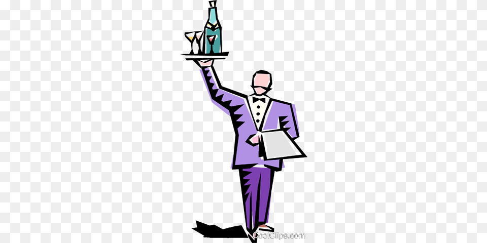 Water Bringing Wine To Table Royalty Vector Clip Art, Clothing, Suit, Formal Wear, Person Free Png Download