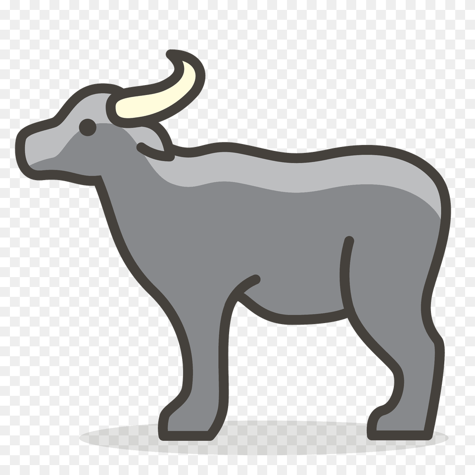 Water Buffalo Emoji Clipart, Animal, Bull, Mammal, Livestock Png Image