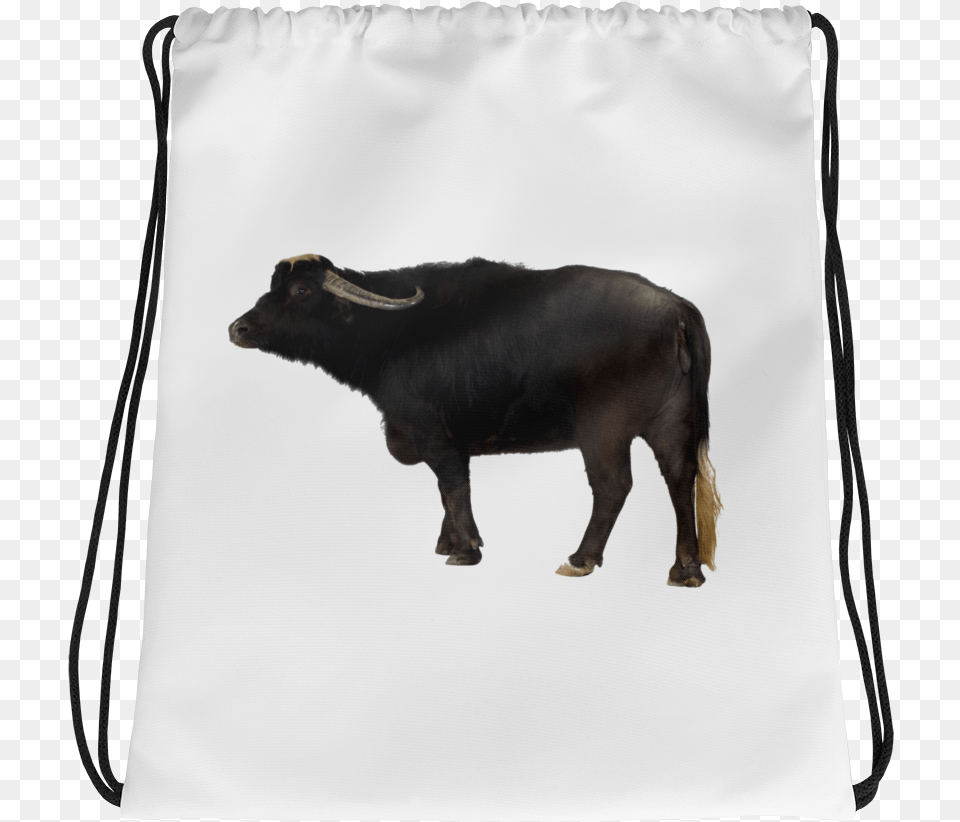 Water Buffalo Print Drawstring Bag Bull, Animal, Cattle, Cow, Livestock Free Png