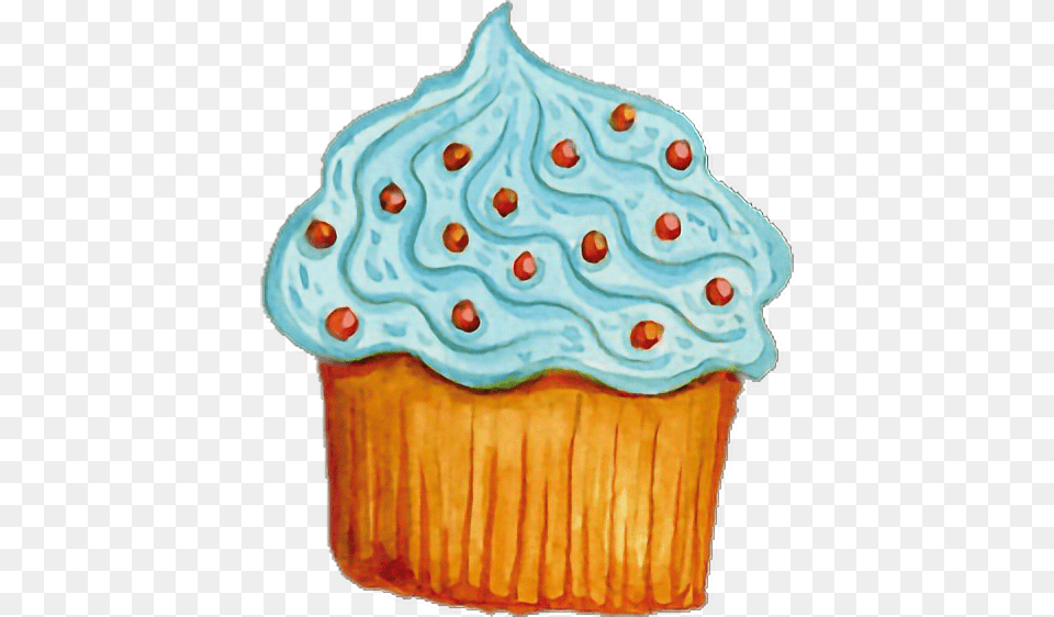 Water Color Cupcakes, Cake, Cream, Cupcake, Dessert Free Png Download