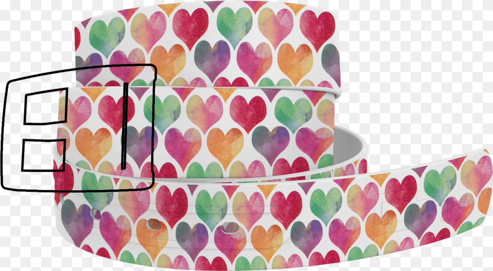 Water Color Heart, Accessories, Pattern, Belt Png Image